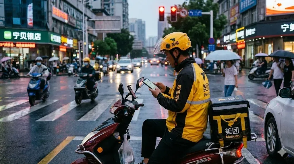 逐渐把握到了送外卖的精髓