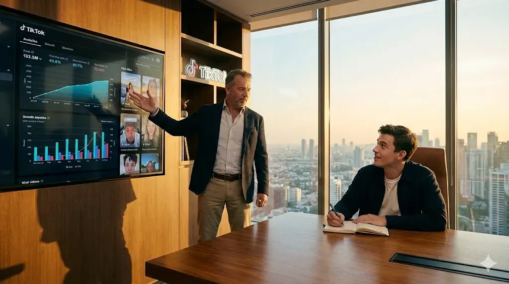 去所谓的Tiktok大佬级人物办公室学习