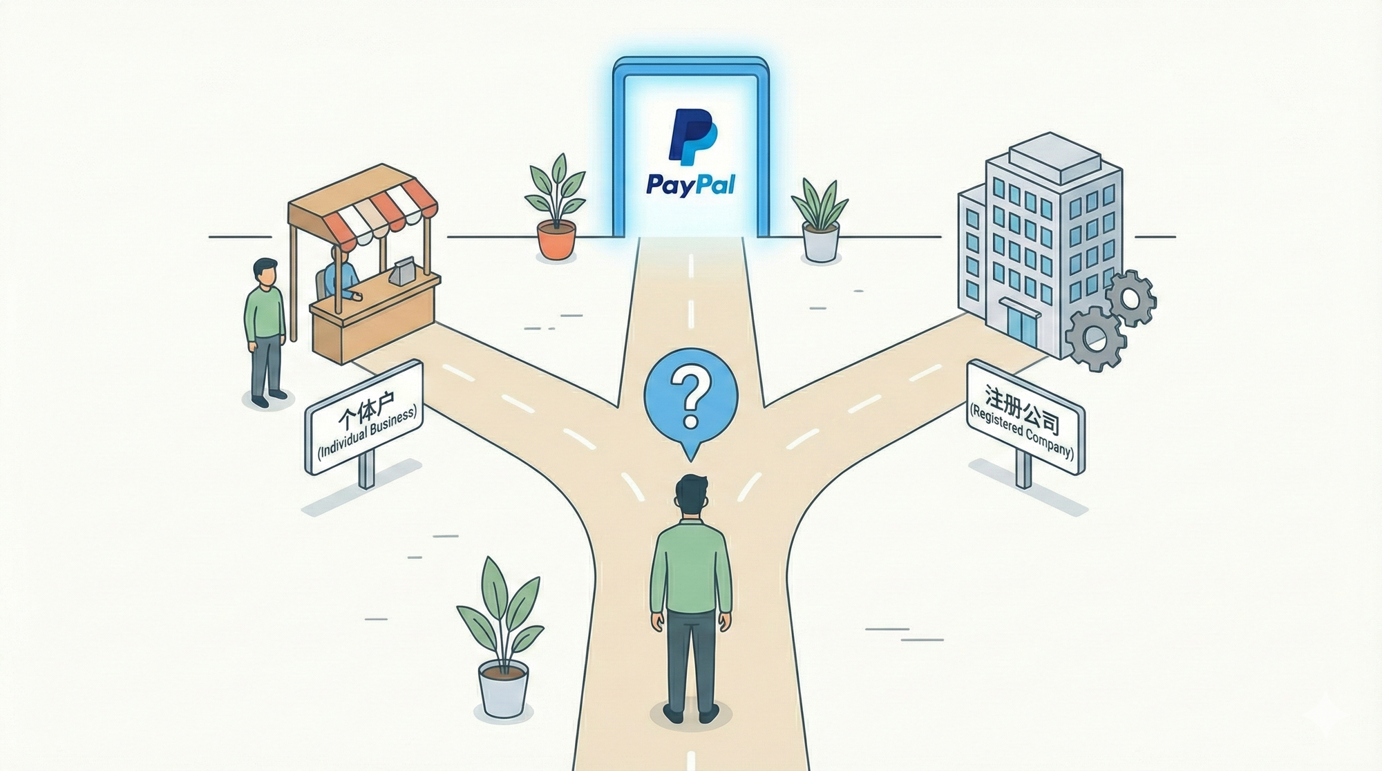 【收款疑惑】注册PayPal 资质的选择：个体户还是注册公司？