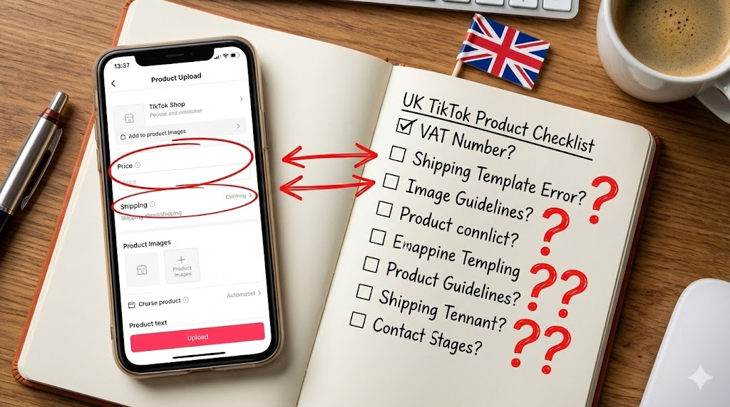 英区Tiktok本土，上传第一个产品的一些问题