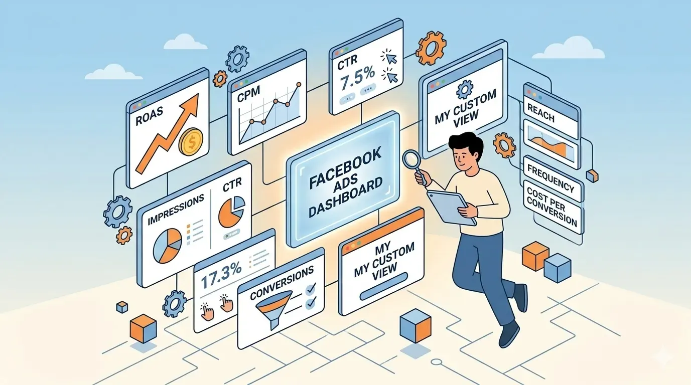 【广告实操】Facebook 广告后台指标详解 & 自用盯盘数据模板配置